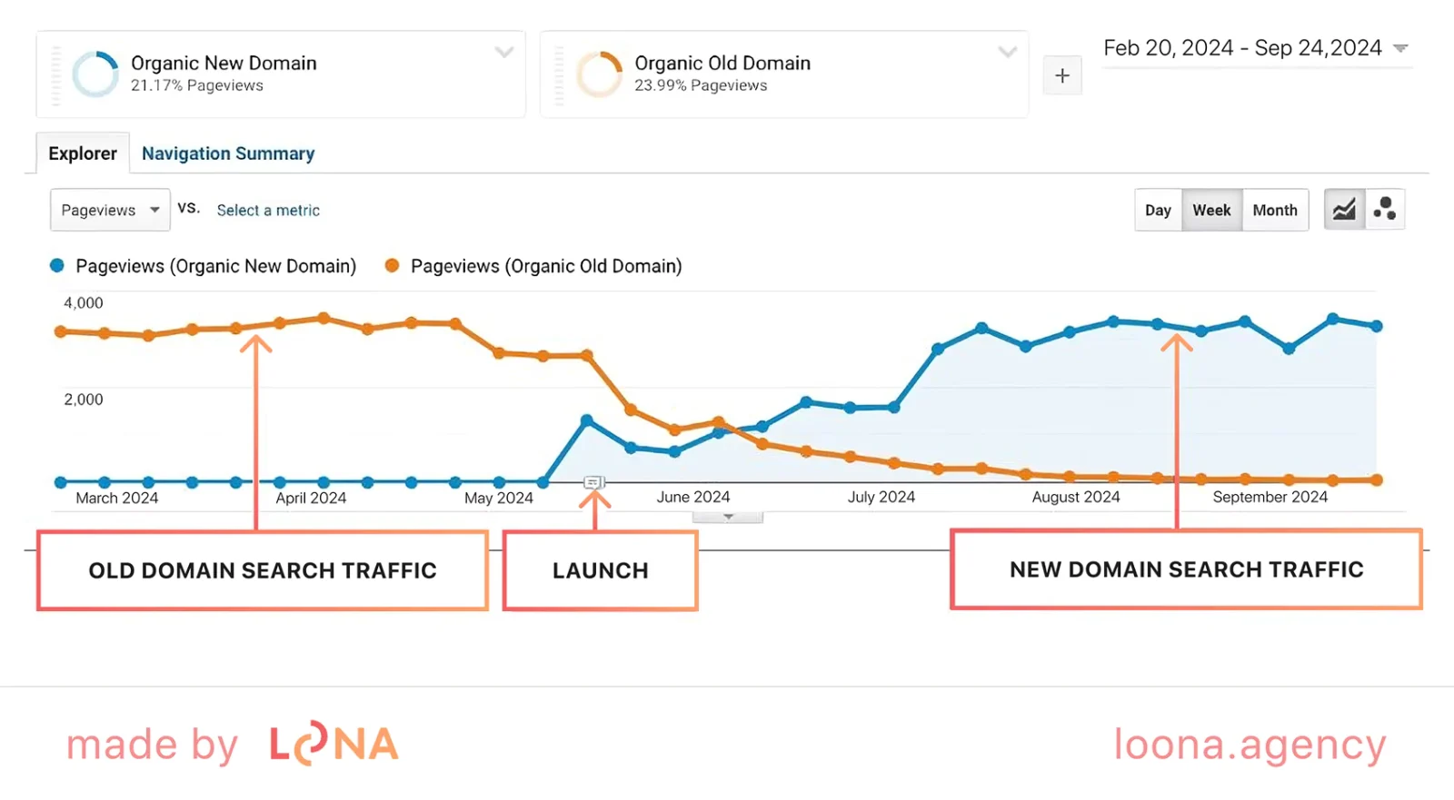 successful domain change