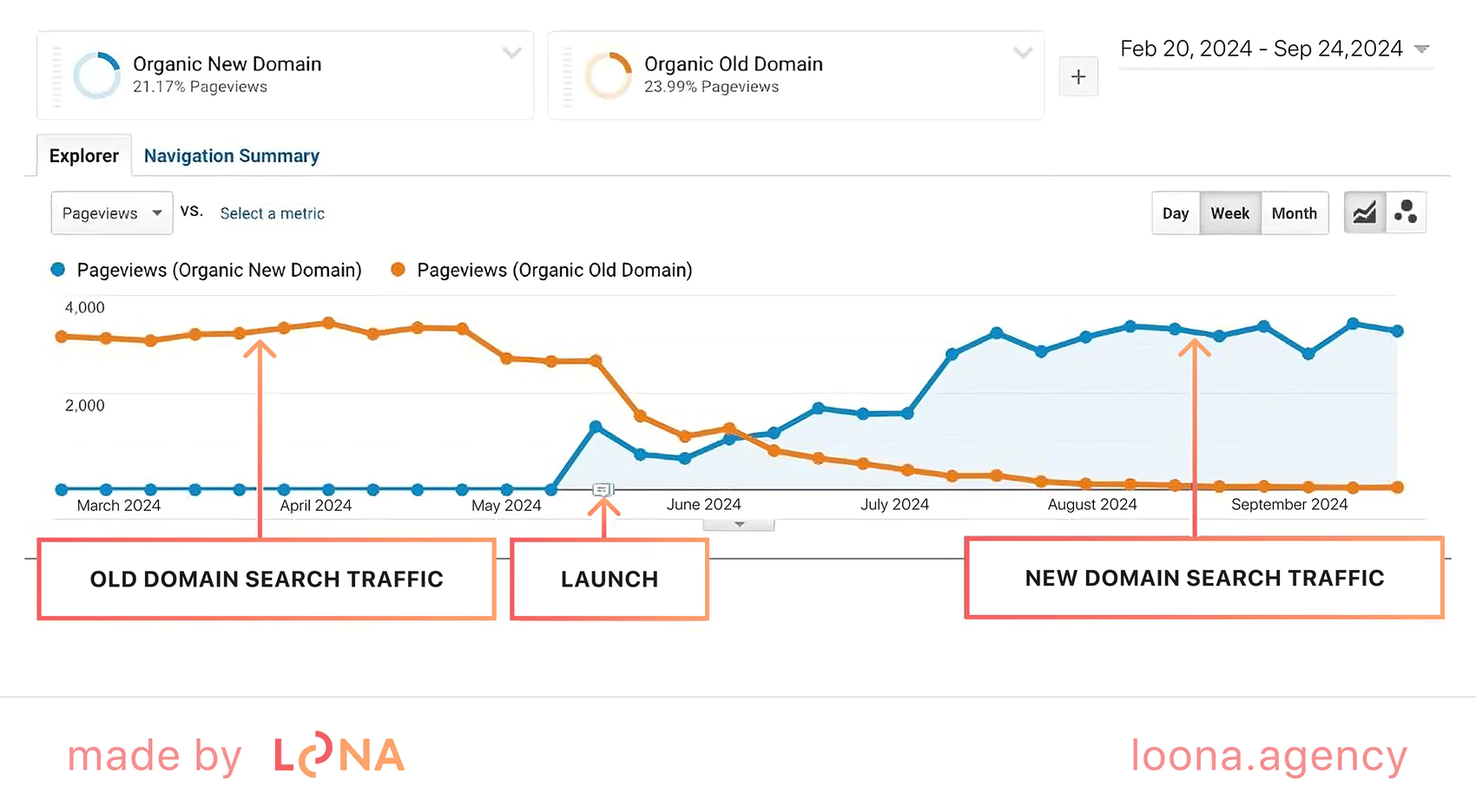 successful domain change