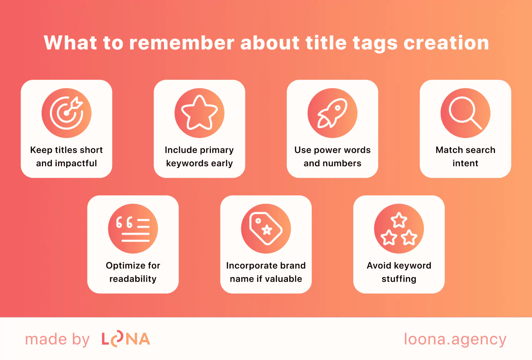 What to remember about title tags creation