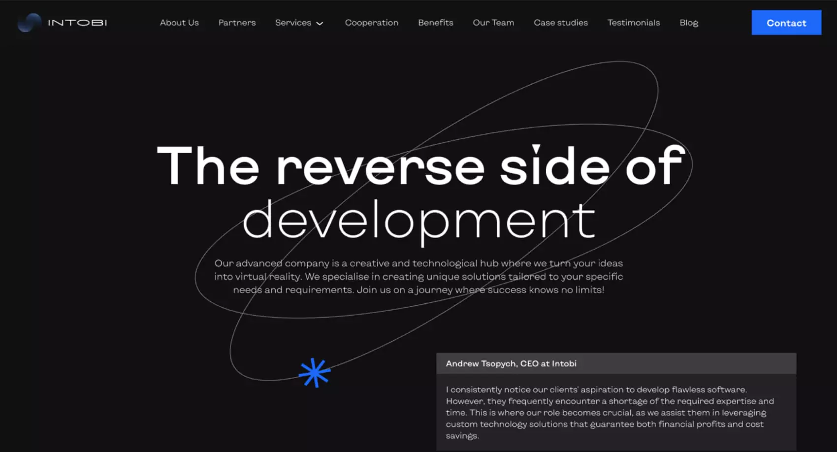 Intobi's screenshot of the interface
