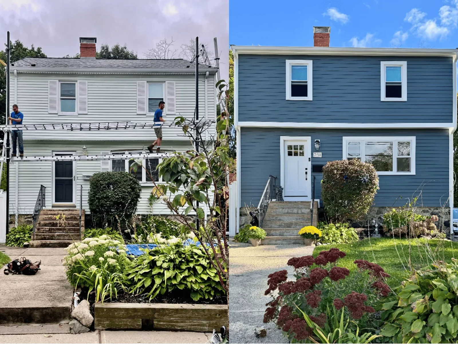 example of before-and-after works by construction firm