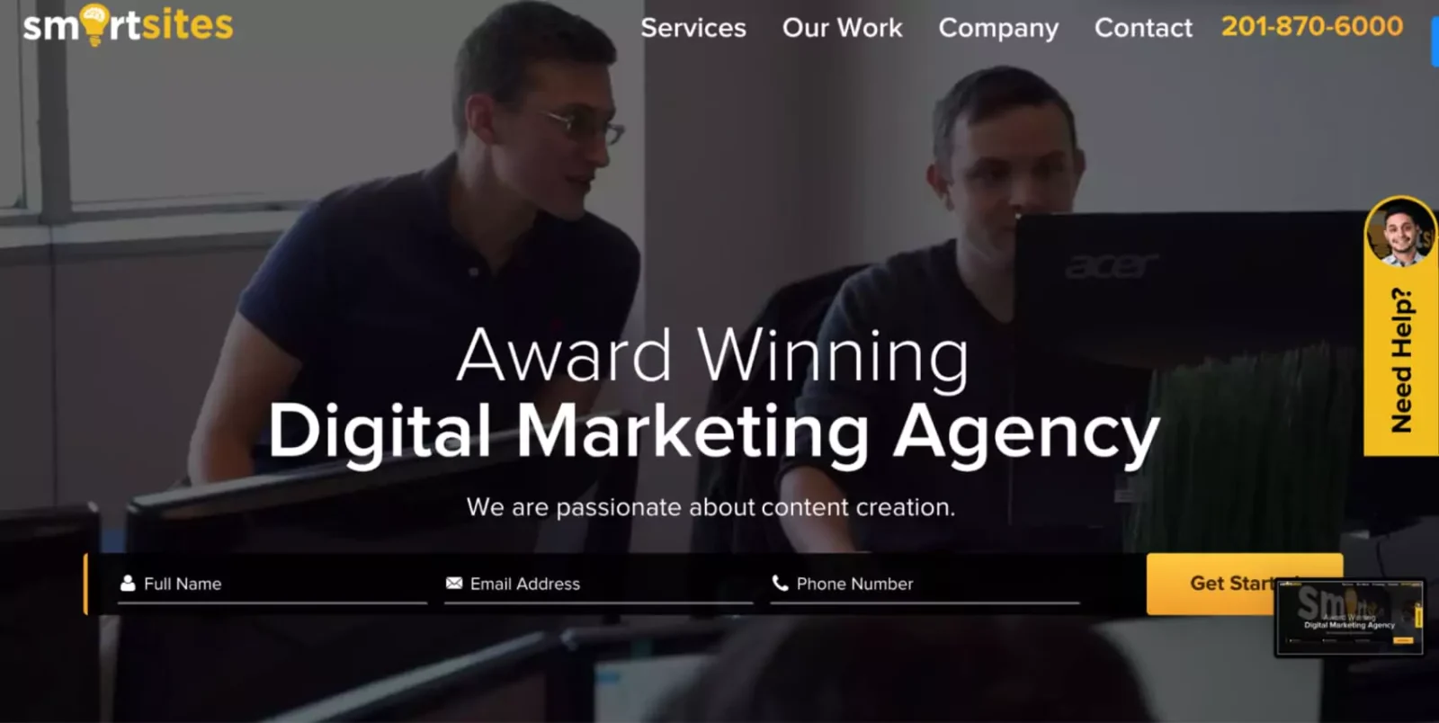 SmartSites's screenshot of the interface