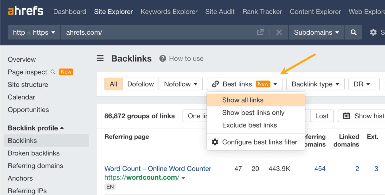 Backlinks is one of the top content marketing metrics to track