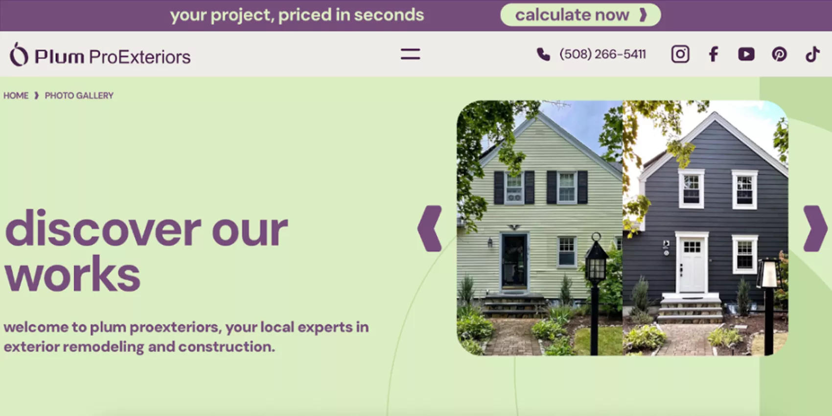 Before-and-after photos from a construction company Construction project before & after gallery