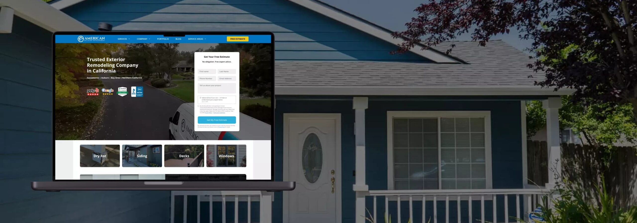 ABD website redesign mockup