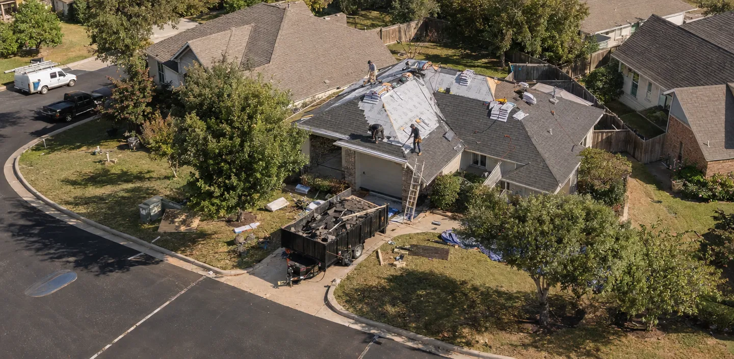 Roofing contractor comparing shared and exclusive roofing leads costs on laptop